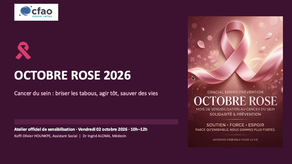 Atelier Octobre Rose chez CFAO Green Infra